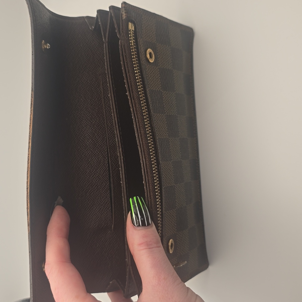 Louis Vuitton Damier Brown Porte Feuille Accordion Long Wallet (VERY GOOD)COA✨️ - Picture 10 of 15